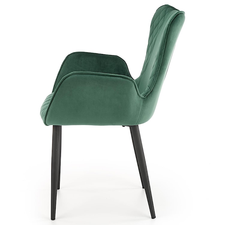 Krzesło tapicerowane Uragems zielone  - zdjęcie 3