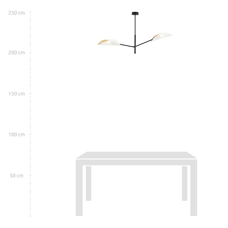Lampa sufitowa Shintor x2 biało-złota  - zdjęcie 7