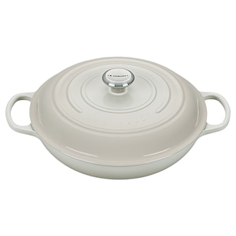 Le Creuset - Garnek żeliwny Signature Gourmet 30 cm kremowy