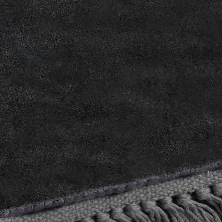 Dywan nowoczesny Rorippa ciemnoszary z frędzlami Okrągły/średnica 200  - zdjęcie 5