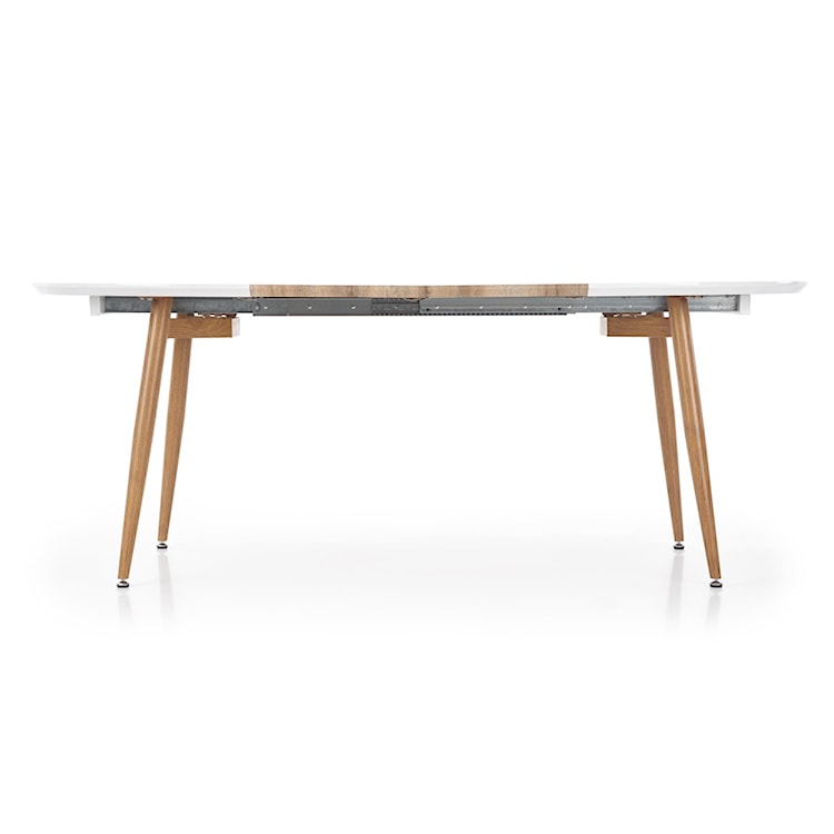 Stół rozkładany Lerma 120-200x100 cm biały - dąb miodowy  - zdjęcie 10