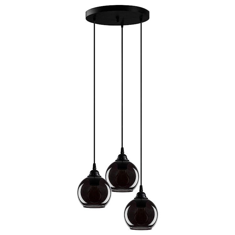 Lampa wisząca Communis x3 kaskada dymiony klosz 40 cm  - zdjęcie 5