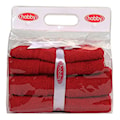 Zestaw trzech ręczników Bainrow czerwony  - zdjęcie 5