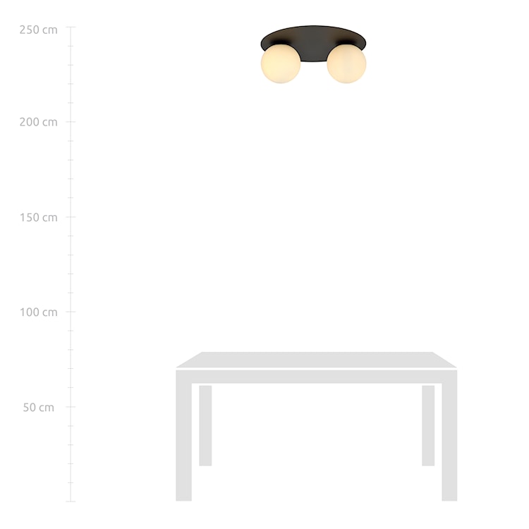 Lampa sufitowa Sorium x2 czarno-biała  - zdjęcie 6