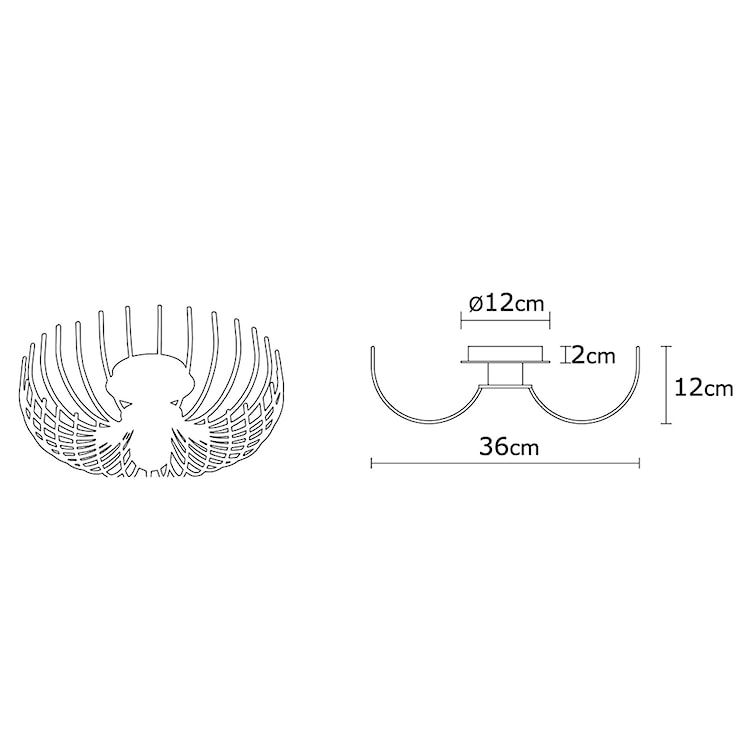Lampa wisząca Skyriblent 36 cm biała  - zdjęcie 5