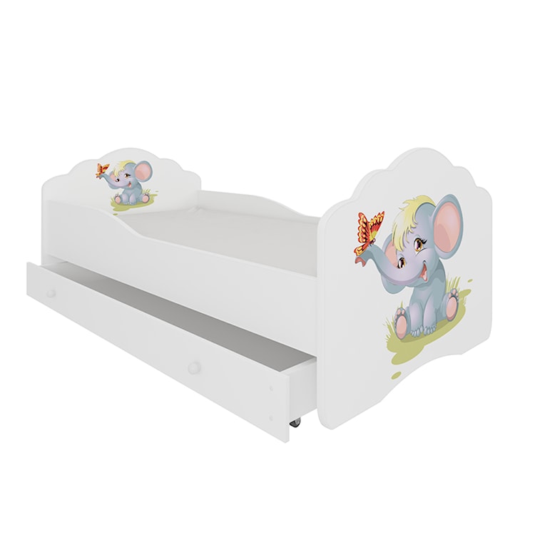 Łóżko dziecięce Sissa 140x70 cm Słonik z szufladą