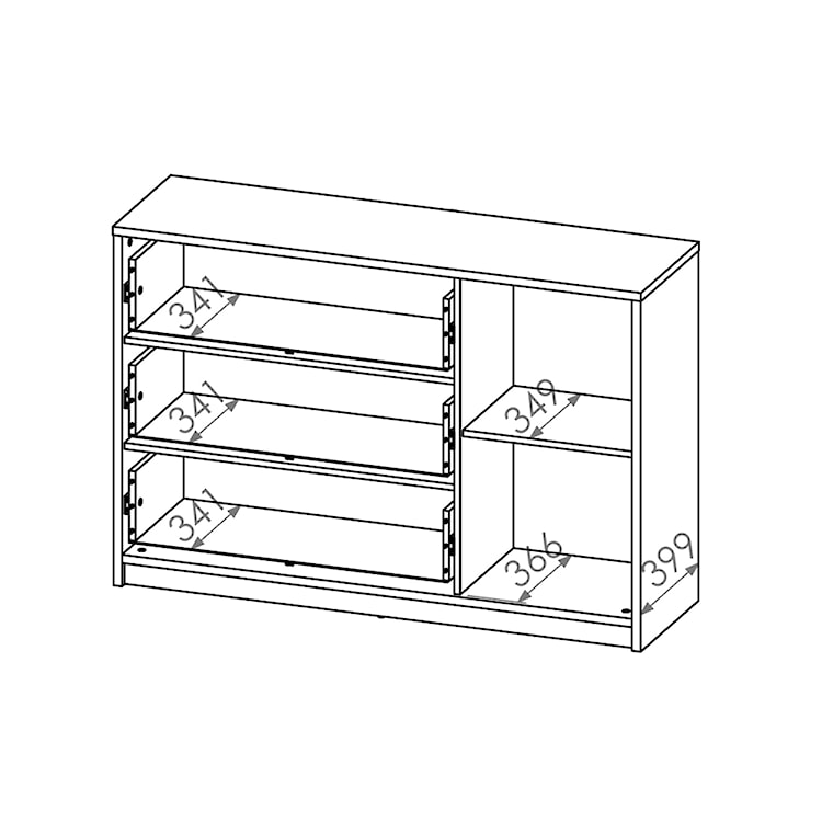 Komoda jednodrzwiowa Madarro z trzema szufladami szary platyna  - zdjęcie 9