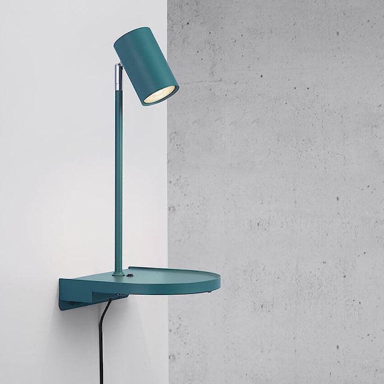 Lampa ścienna Cody turkusowa z półką  - zdjęcie 3