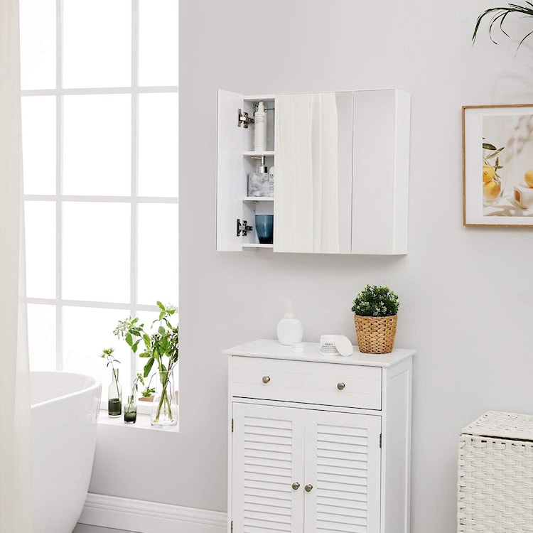 Szafka łazienkowa wisząca Grimark 60x15x55 cm z lustrem   - zdjęcie 2