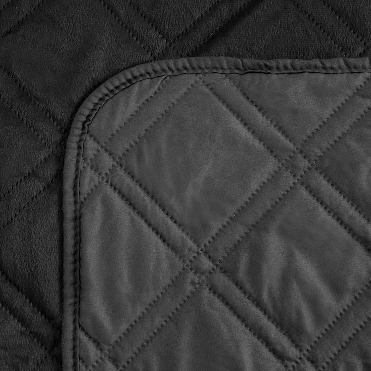 Narzuta pikowana Zeawa 220x240 cm czarna  - zdjęcie 3