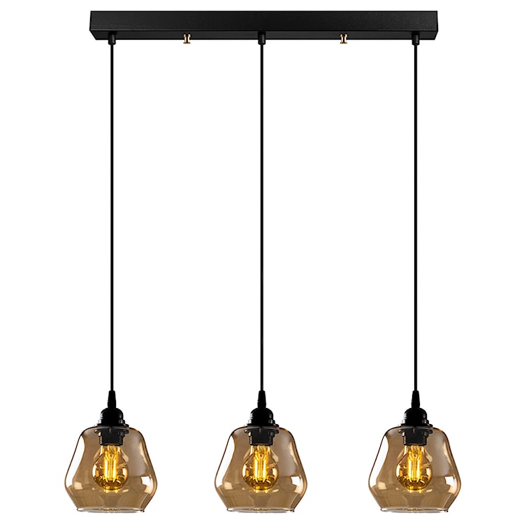 Lampa sufitowa Zelotti x3 65 cm czarna  - zdjęcie 2