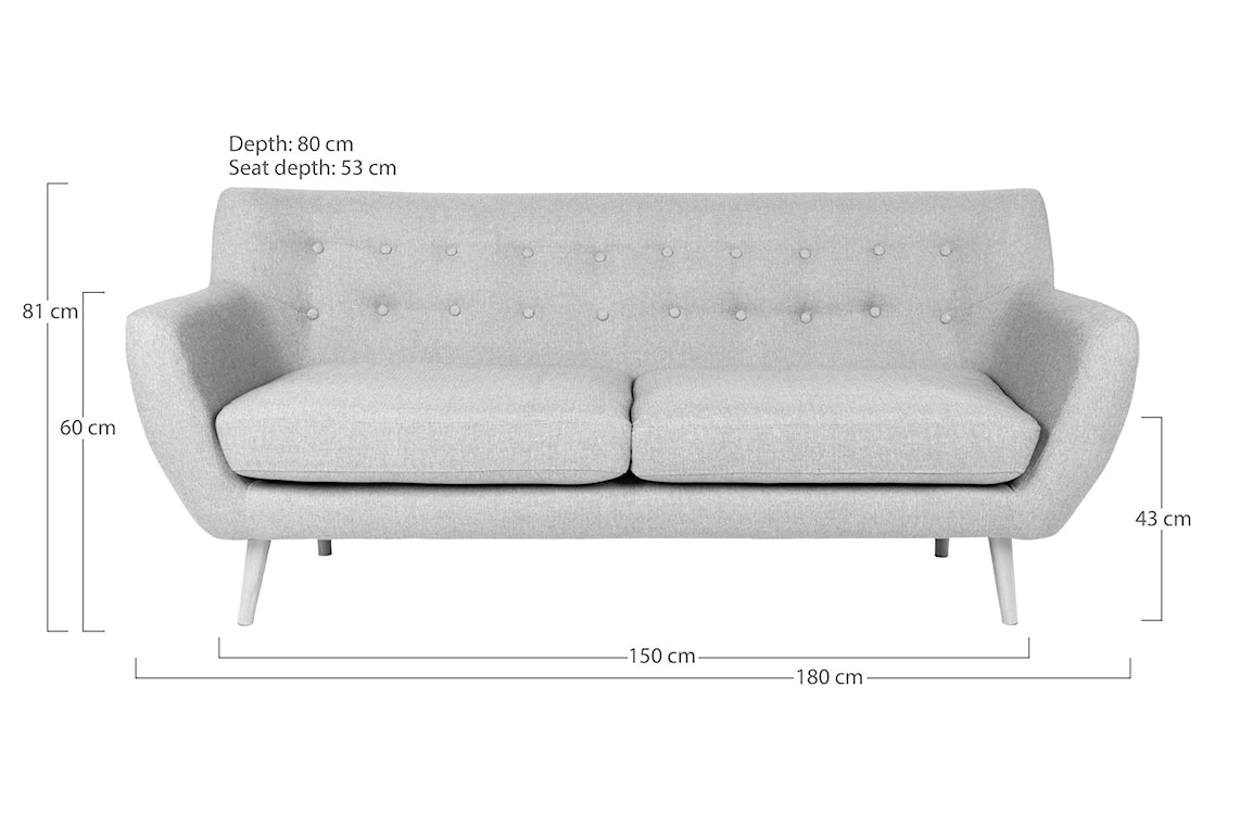 Sofa trzyosobowa Ratsino jasnobeżowa tkanina bouclé  - zdjęcie 2