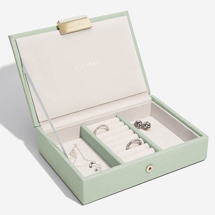 Szkatułka na biżuterię Pebble Mini Jewellery Box zieleń szałwi  - zdjęcie 2