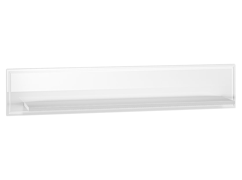 Półka ścienna Darrby 120 cm biała/biały połysk 