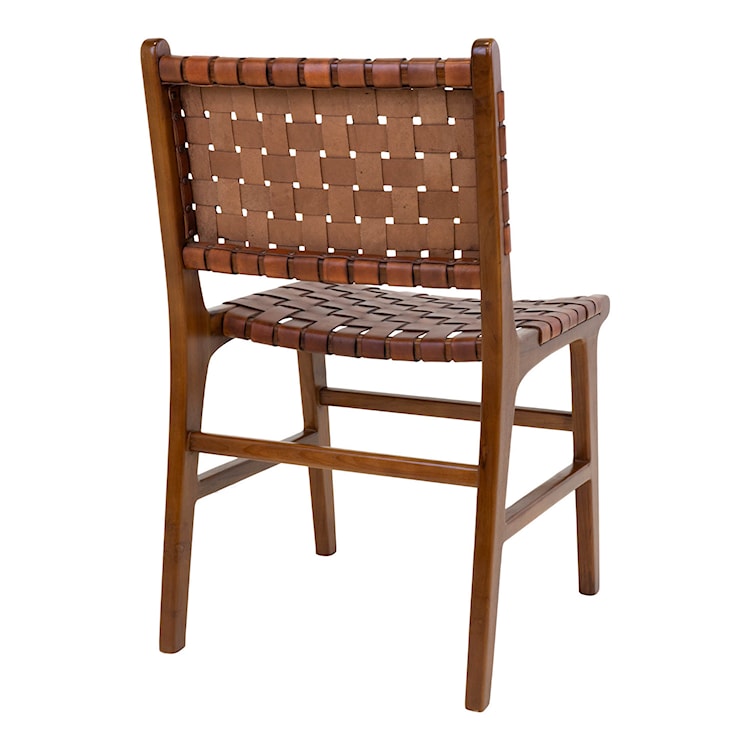 Krzesło Bargino brązowe ze sztucznej skóry  - zdjęcie 5