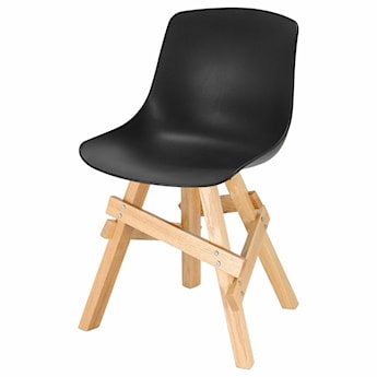 Krzesło Cedrik czarne na dębowych nogach