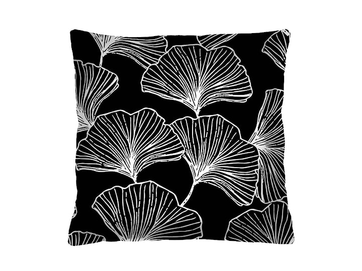 Poduszka dekoracyjna Diecca 40x40 cm w czarno-białe liście