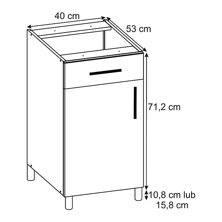 Zestaw mebli kuchennych Pollina biały 180 cm  - zdjęcie 10