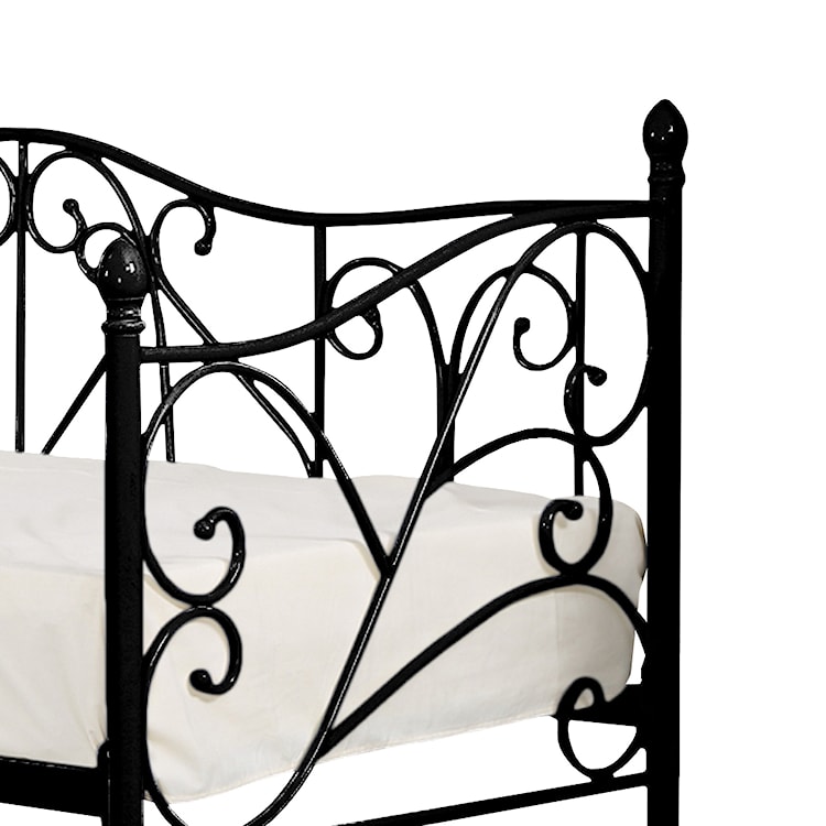 Łóżko metalowe Perline 90x200 cm czarne  - zdjęcie 8