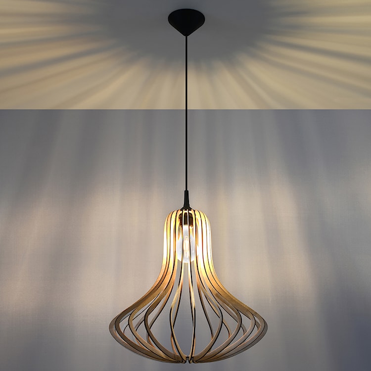 Lampa wisząca Epella drewniana średnica 41 cm  - zdjęcie 5