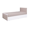 Łóżko Caspe z materacem i pojemnikiem 90x200 cm białe