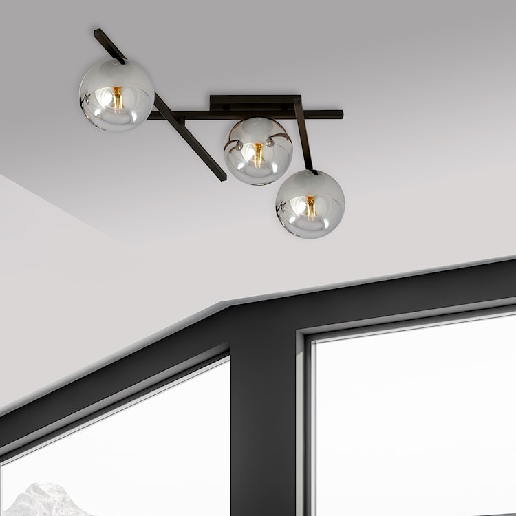 Lampa sufitowa Mohants x3 czarno-grafitowa  - zdjęcie 5