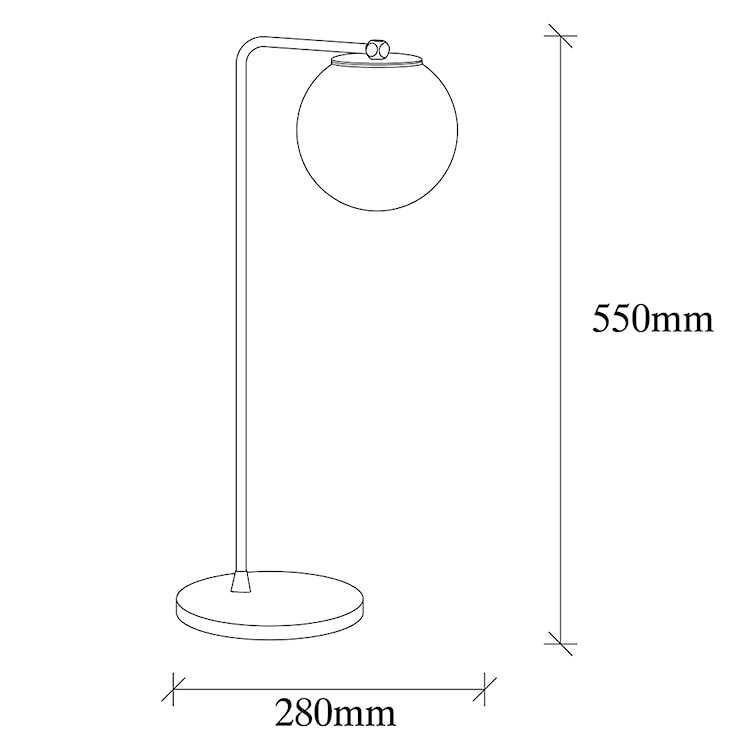 Lampa stołowa Murrayana czarno-biała  - zdjęcie 6