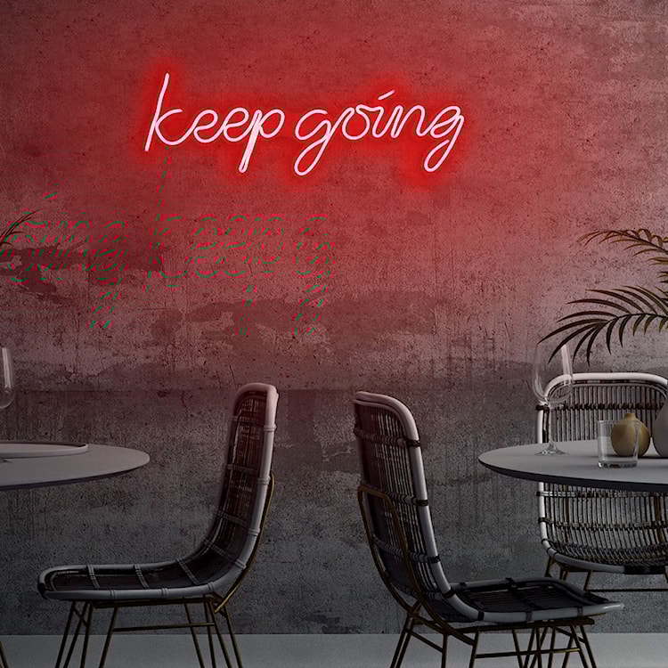 Neon na ścianę Letely z napisem Keep Going czerwony  - zdjęcie 5