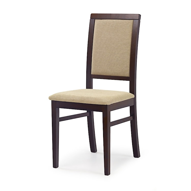 Krzesło tapicerowane Buroli ciemny orzech