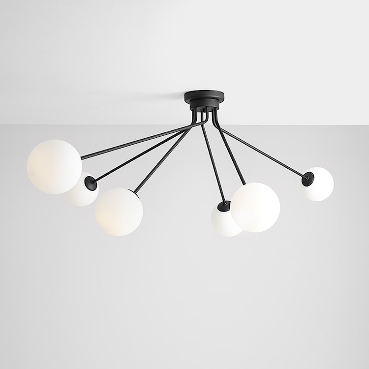 Lampa wisząca Bastalle x6 czarna  - zdjęcie 2