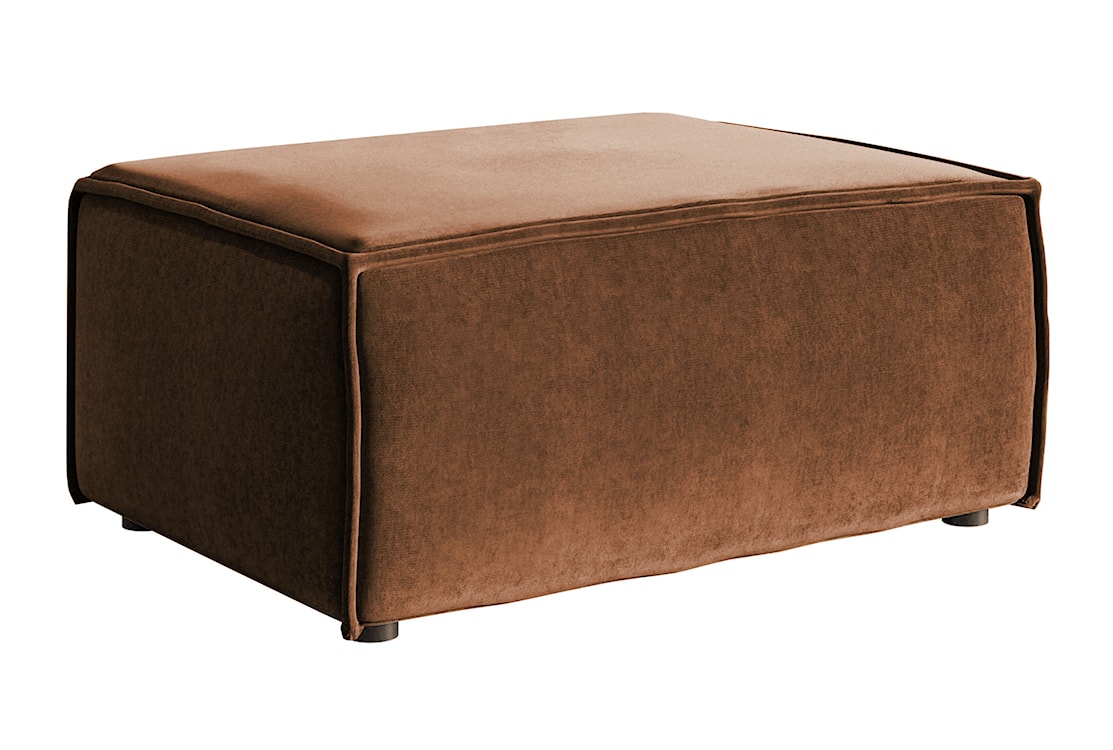 Pufa Copertino 65x90 cm miedziana welur hydrofobowy  - zdjęcie 3