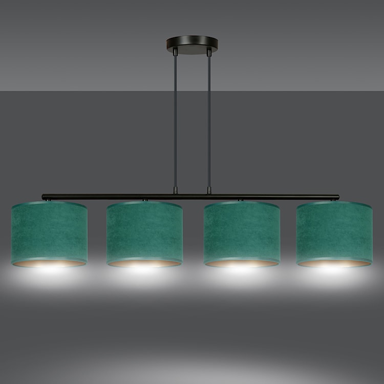 Lampa wisząca Hellid x4 97 cm zielona  - zdjęcie 5