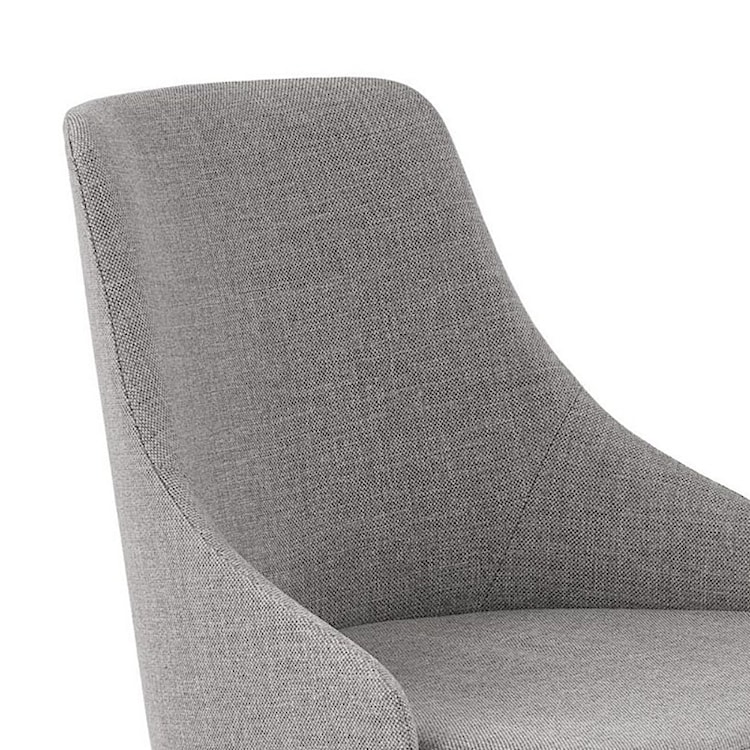 Krzesło tapicerowane Berlas szare na białej podstawie  - zdjęcie 2