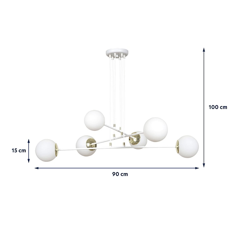 Lampa wisząca Rivarolo biała x6  - zdjęcie 3