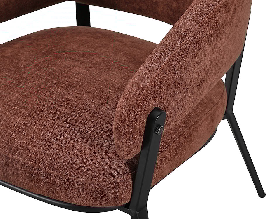 Fotel wypoczynkowy Symbled brązowy szenil  - zdjęcie 6