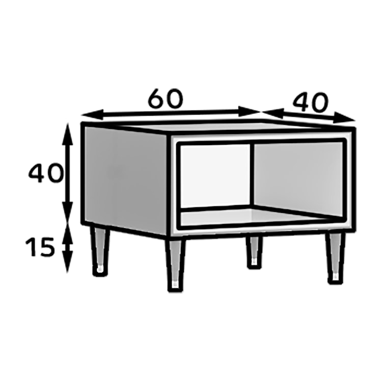 Stolik kawowy Adularria 60 cm Granatowy  - zdjęcie 6