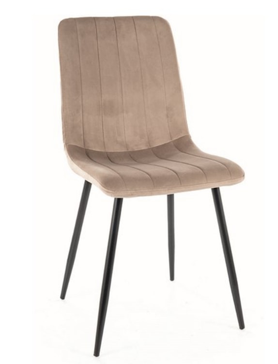 Krzesło tapicerowane Canonles beżowy velvet