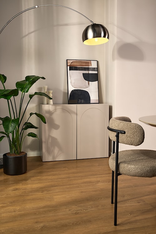 Komoda dwudrzwiowa Arkadia z frezowanymi frontami 100 cm kaszmir  - zdjęcie 3