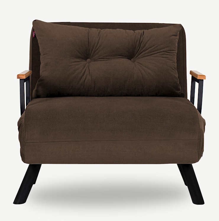 Fotel rozkładany Aligmart brązowy