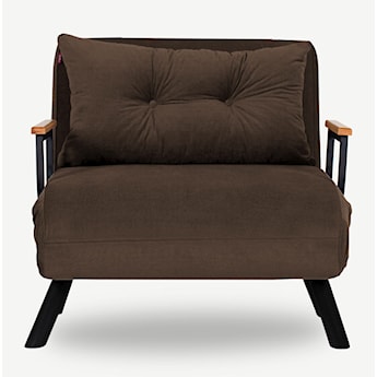 Fotel rozkładany Aligmart brązowy