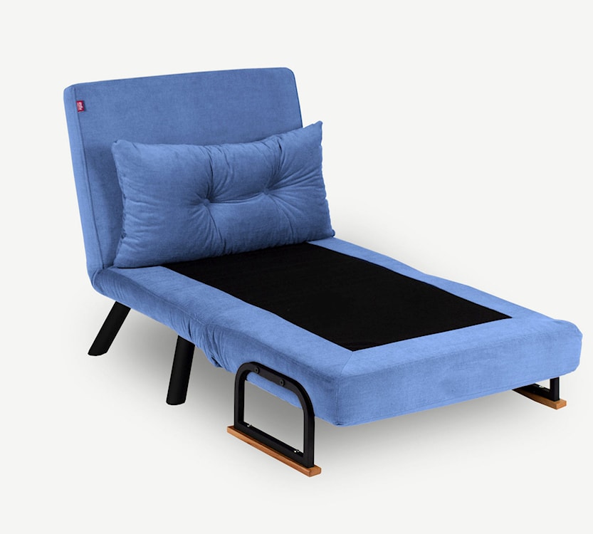 Fotel rozkładany Aligmart niebieski  - zdjęcie 3