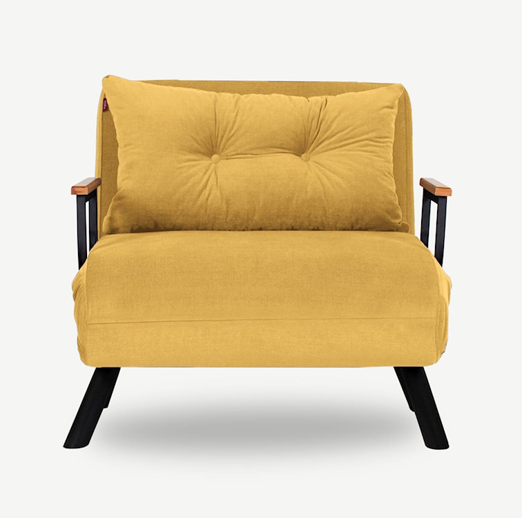 Fotel rozkładany Aligmart żółty