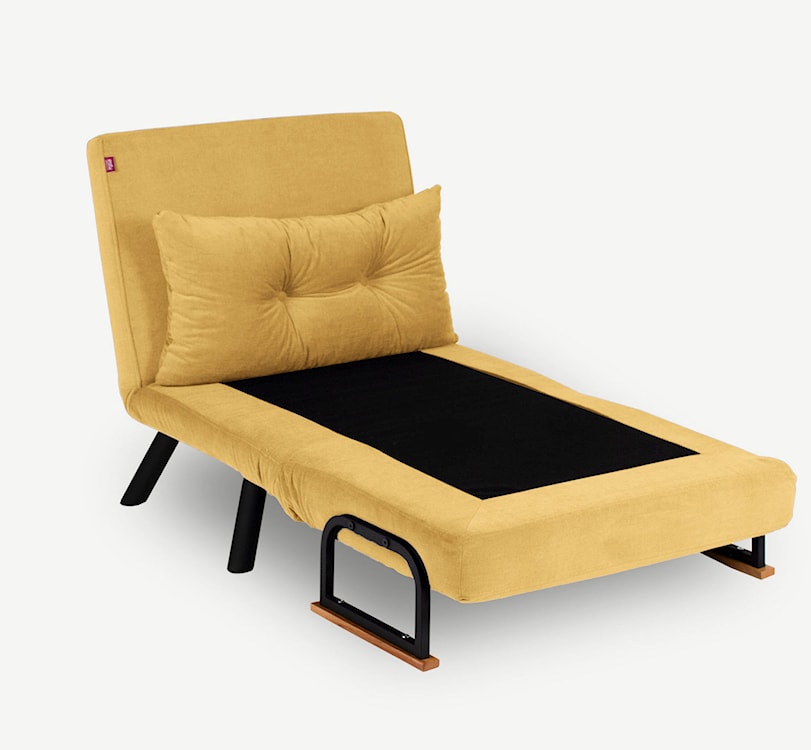 Fotel rozkładany Aligmart żółty  - zdjęcie 3