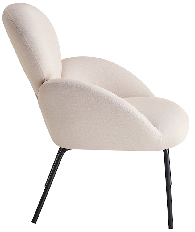 Fotel wypoczynkowy Almone w tkaninie łatwoczyszczącej kremowy welur  - zdjęcie 4