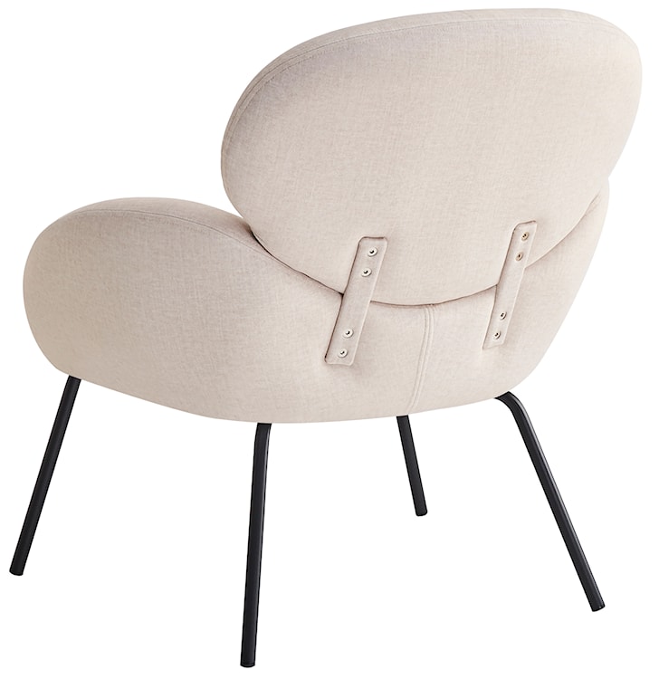 Fotel wypoczynkowy Almone w tkaninie łatwoczyszczącej kremowy welur  - zdjęcie 5