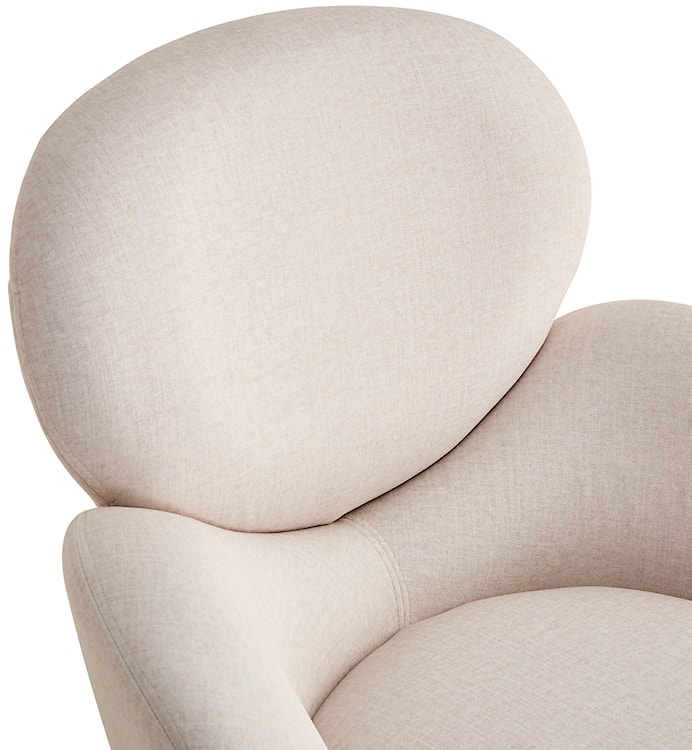 Fotel wypoczynkowy Almone w tkaninie łatwoczyszczącej kremowy welur  - zdjęcie 6