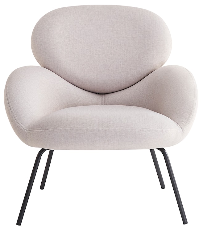 Fotel wypoczynkowy Almone w tkaninie łatwoczyszczącej jasnobeżowy welur  - zdjęcie 3