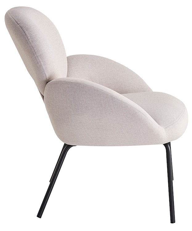 Fotel wypoczynkowy Almone w tkaninie łatwoczyszczącej jasnobeżowy welur  - zdjęcie 4