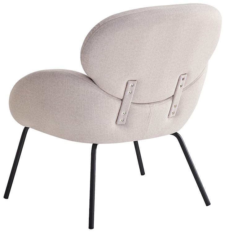 Fotel wypoczynkowy Almone w tkaninie łatwoczyszczącej jasnobeżowy welur  - zdjęcie 5