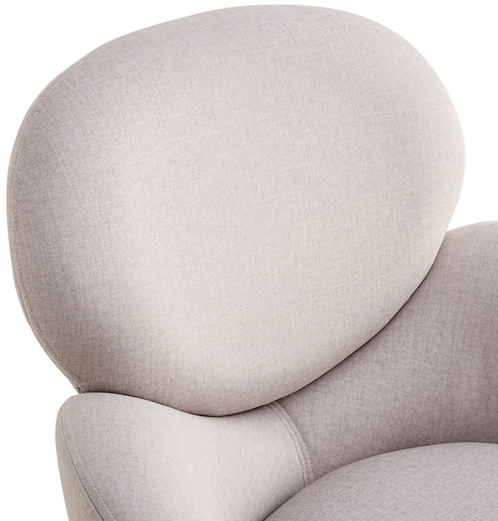 Fotel wypoczynkowy Almone w tkaninie łatwoczyszczącej jasnobeżowy welur  - zdjęcie 6